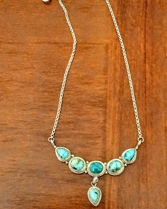 COLLANA IN ARGENTO 925 E TURCHESI
