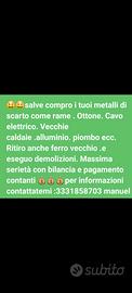 rame ottone cavi elettrici ecc 