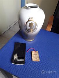 Vaso Arte Morbelli in porcellana e oro 24 Kt