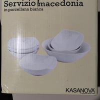 Servizio macedonia in porcellana bianca 