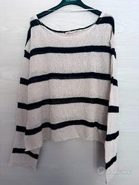Maglione Pull&Bear a righe bianco e nero