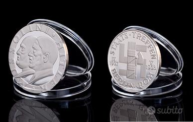 1937 Moneta Roma Berlino Patto Italia Germania