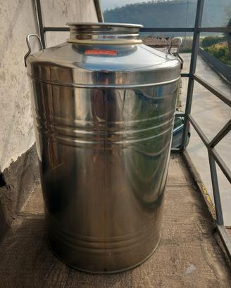 CONTENITORE OLIO ACCIAIO INOX 100 LITRI