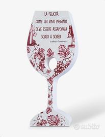 Portabottiglie Vino Dekori Legno Calice Vino