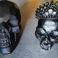 Coppia Teschi Donna e Uomo-Lavorazione artigiana 