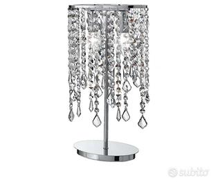 2 Bajour /Lampade per comodino in metallo cromo e 