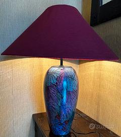 Lampada da tavolo floreale in ceramica