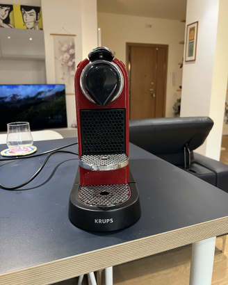 Macchina caffè Nespresso CitiZ Krups rossa