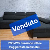 Divano con Penisola  Funzione letto  Poggiatesta