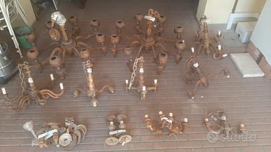 Lampadari ARTIGIANALI IN OLIVO