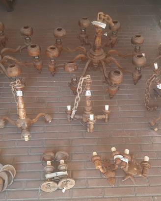 Lampadari ARTIGIANALI IN OLIVO