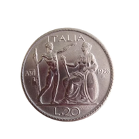 Moneta Vittorio Emanuele III 20 Lire 1928 Littore