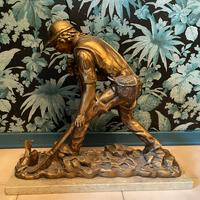 Scultura “il pescatore” Comini