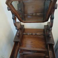 Specchiera da toilette antica in legno 