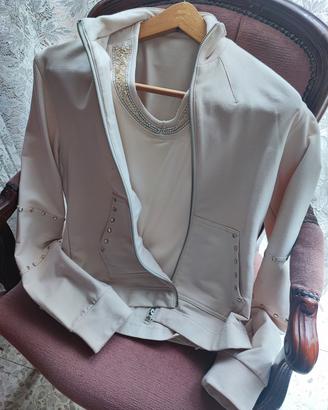 Completo felpa e canottiera pastello 