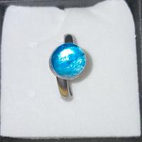 Anello con vetro di Murano blu — elegante, come nu