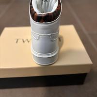  Sneakers TWINSET High-Top Bianche con Stella Glit
