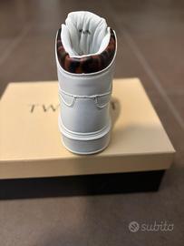  Sneakers TWINSET High-Top Bianche con Stella Glit