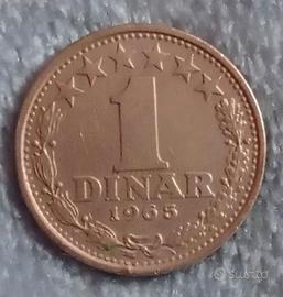 Moneta da 1 Dinaro del 1965 Jugoslavia 