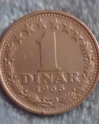 Moneta da 1 Dinaro del 1965 Jugoslavia 
