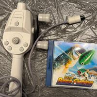 Dreamcast Fishing Rod Controller + Bass Fishing