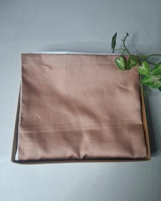 Coppia federe raso cotone finitura silking bicolor