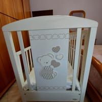 Culla + materasso + paracolpi + lenzuolini