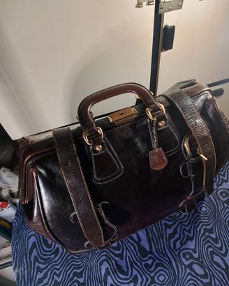 Borsa da viaggio medica vintage 50x40x35 pelle