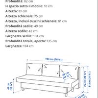 divano letto 3 posti
