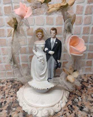 Sposi vintage, decorazione torta di nozzr