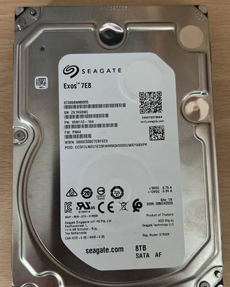 Hard disk 8 tb Seagate Enterprise 3.5 Sata - 7200
