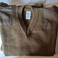 Maglione a V Esercito Taglia L Nuovo 