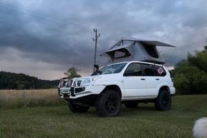 tenda da tetto 165 cm mai aperta 