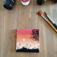 mini tele dipinte a mano 