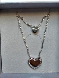 Collana doppio cuore Sagapó