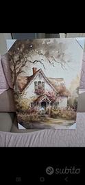 Quadro tela casale country shabby chic nuvole di s