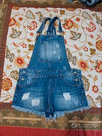 Salopette shorts  jeans ragazza