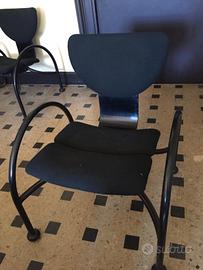 Sedie nere sala d'attesa ( 6 pezzi)