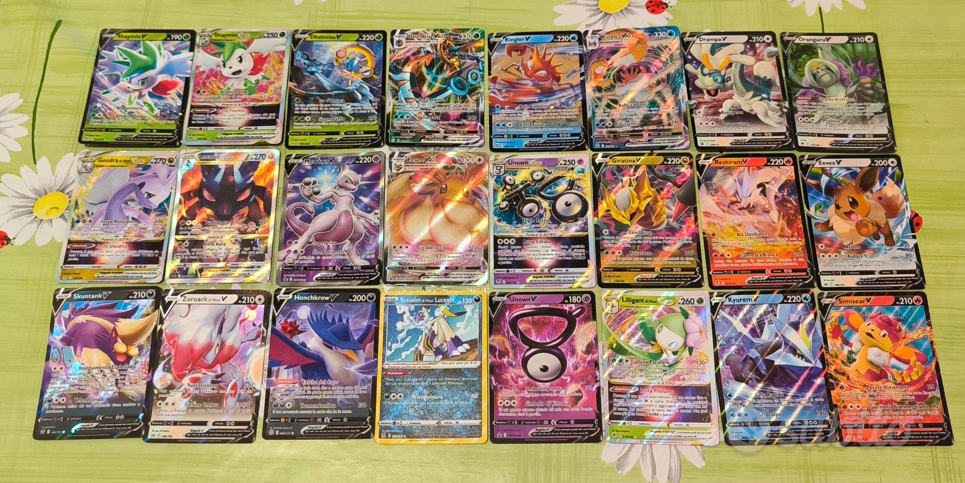 Lotto Carte Pokemon V VMAX VASTRO - Collezionismo In vendita a Imperia