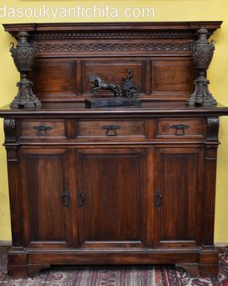 Credenza doppio corpo stile Neorinascimento