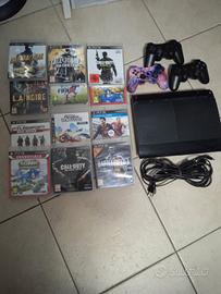 play station 3 con 12 giochi e due joystick 