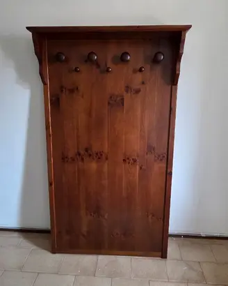 Appendiabiti da Parete in Legno Massello con Menso