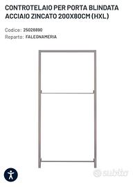 Controtelaio per porta blindata 200x80 cm