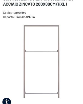 Controtelaio per porta blindata 200x80 cm