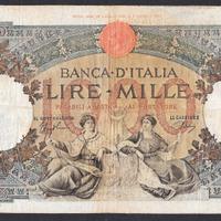 Banconota lire 1000 del 08.10.1943 contrassegno BI
