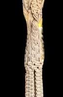 Stupenda corda in macramé con vaso di latta