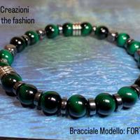 Bracciale occhio di tigre Verde Modello FORTUNA