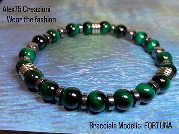 Bracciale occhio di tigre Verde Modello FORTUNA