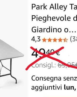 Set da giardino Tavolo + 8 sedie pieghevoli