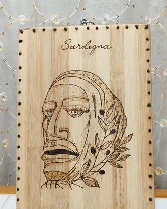 Tagliere di ispirazione Sarda Mamuthones 20x30cm